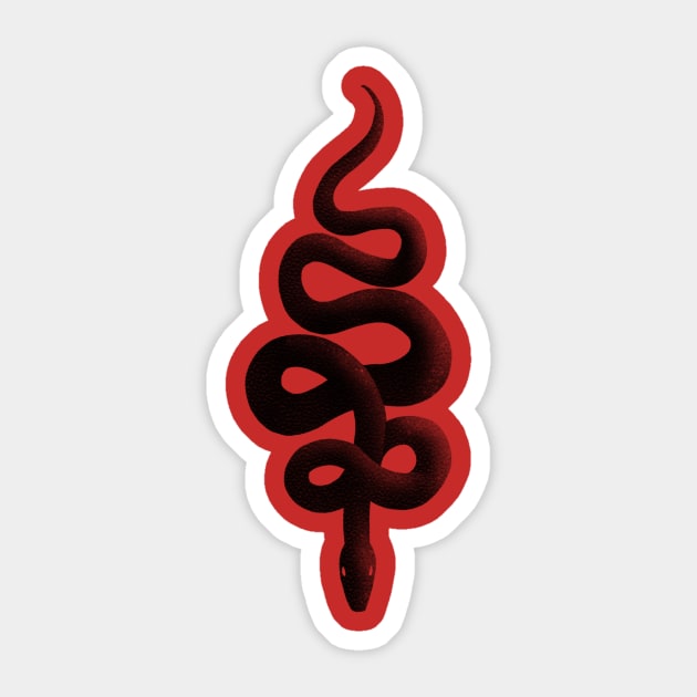 Crowley snake tattoo (Good Omens) Snake Sticker TeePublic